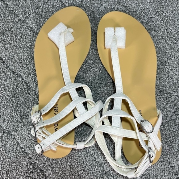 Wet Seal Sandals White High Ankle Strap Womens Size 8 New - Picture 3 of 7
